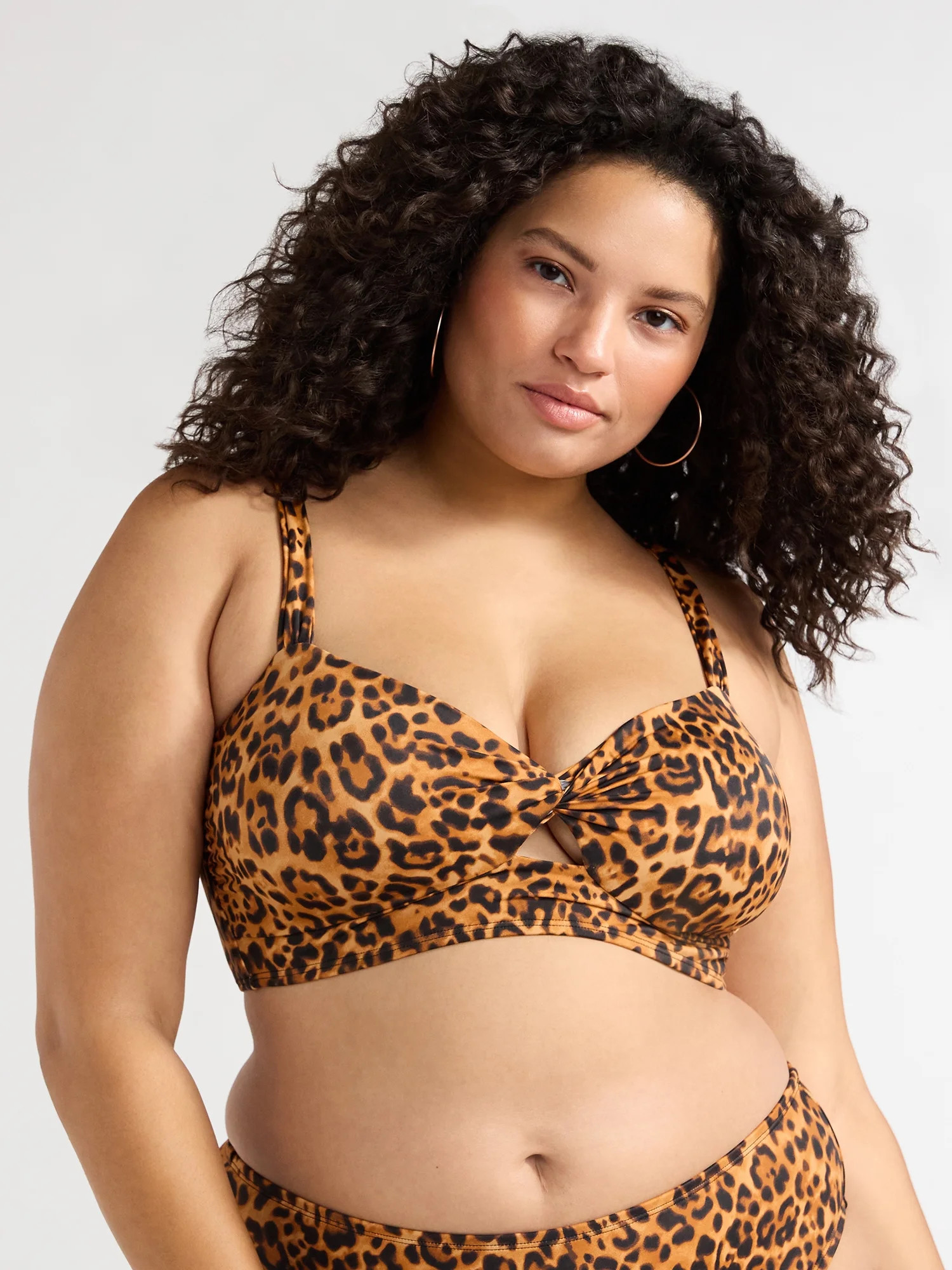 Sofia by Sofia Vergara Women's Twist Longline Bikini Top, Sizes XS-XL | Walmart (US)