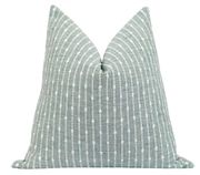 Aberdeen Seafoam Green Stripe Pillow | Land of Pillows