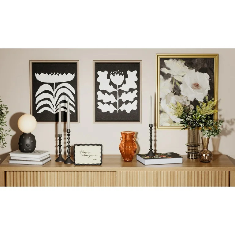 Beautiful Metal Taper Candle Holder by Drew Barrymore, 6", Black | Walmart (US)