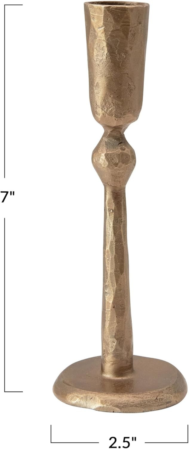 Creative Co-Op Hand-Forged Metal Taper, Antique Brass Finish Candle Holder | Amazon (US)