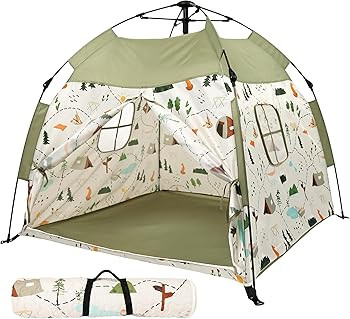 Play Tent with Matching Picnic Mat- Versatile Indoor & Outdoor Playhouse for 3, 4, 5, 6, 7, Year ... | Amazon (US)