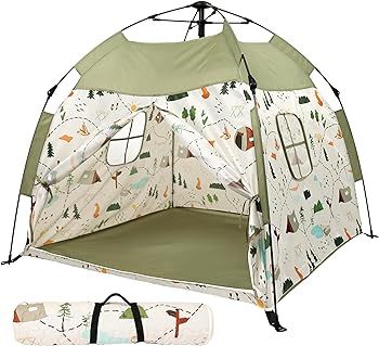 Play Tent with Matching Picnic Mat- Versatile Indoor & Outdoor Playhouse for 3, 4, 5, 6, 7, Year ... | Amazon (US)