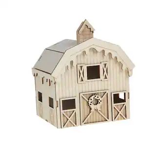 7" LED Wood Christmas Barn Décor by Make Market® | Michaels | Michaels Stores
