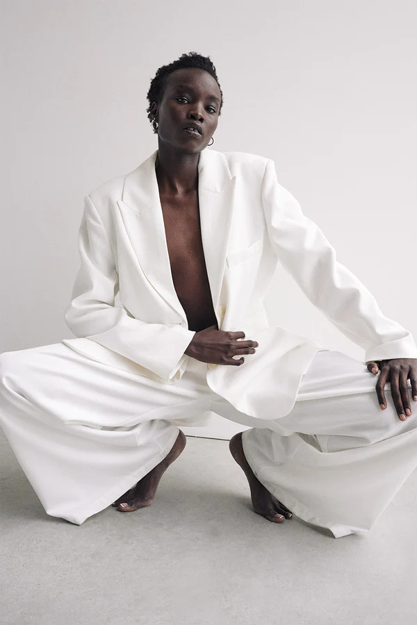 HARLEY WHITE BOYFRIEND BLAZER | DISSH