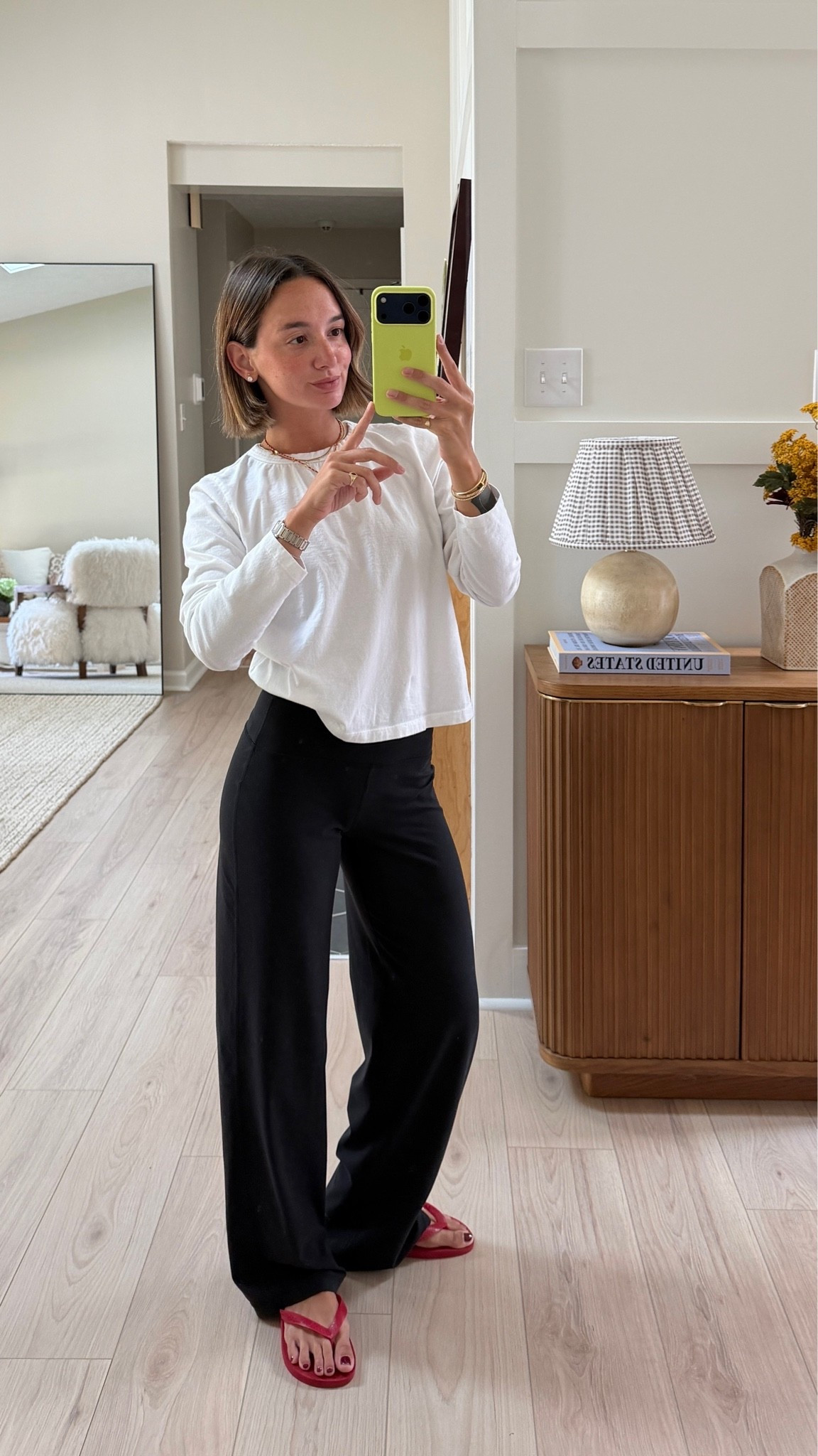 0 short in bottoms, XS top! I only see tall in stock right now so linked a super similar pair with pockets!