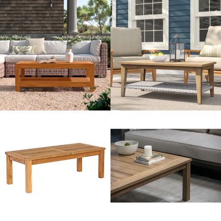 Durable wood outdoor coffee tables. 

#LTKSeasonal #LTKhome #LTKsalealert