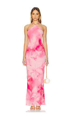 Lovers and Friends Kima Gown in Blur Floral Pink from Revolve.com | Revolve Clothing (Global)