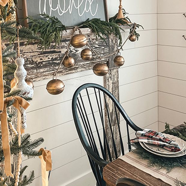 Rustic Jingle Bell Garland | Antique Farm House