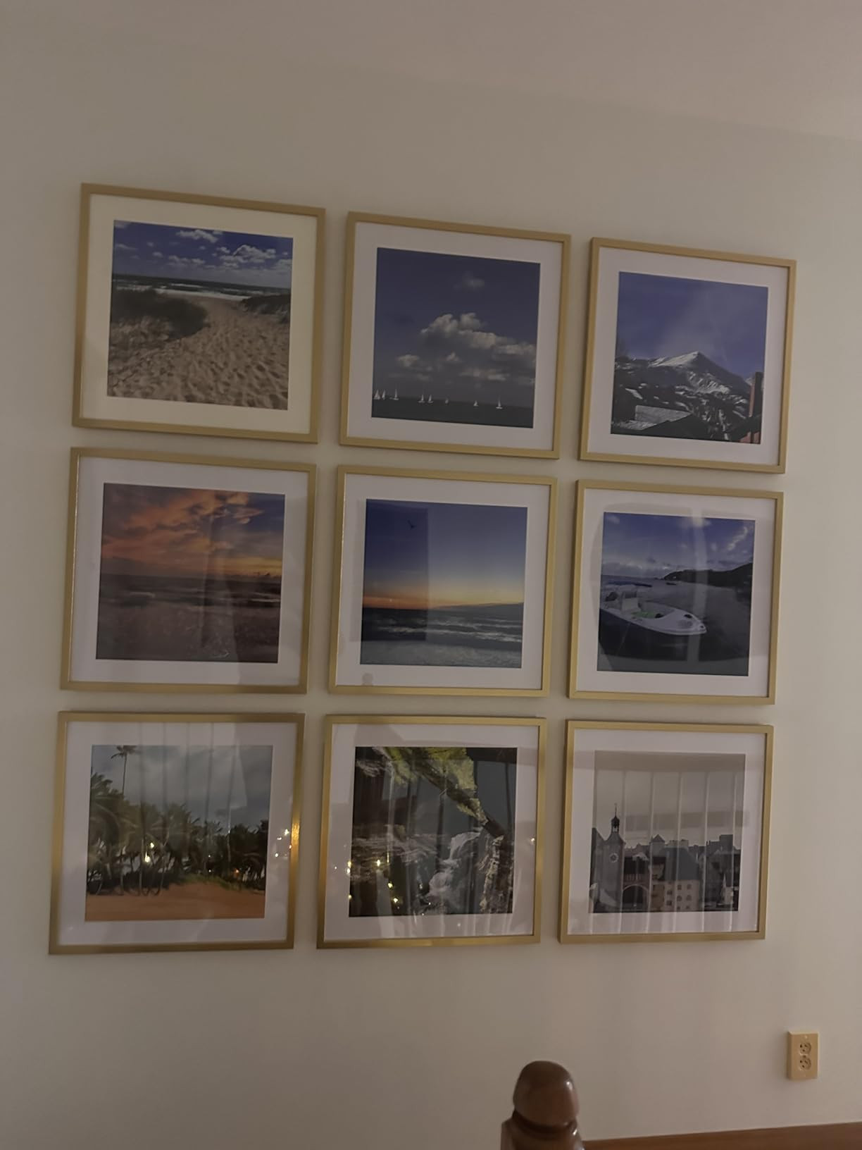 Yaetm 12x12 Picture Frames Black Set of 9, Square Photo Frame Displays 8x8 with Mat or 12x12 with... | Amazon (US)