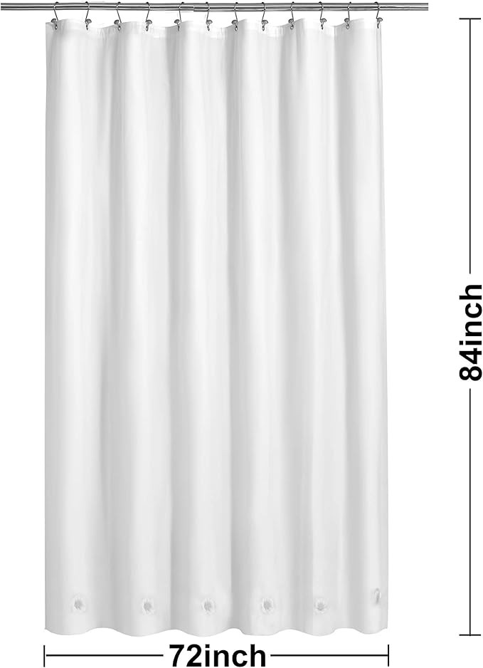 Barossa Design Extra Long Shower Curtain Liner with 6 Magnets - 72" x 84" XL White Waterproof PEV... | Amazon (US)