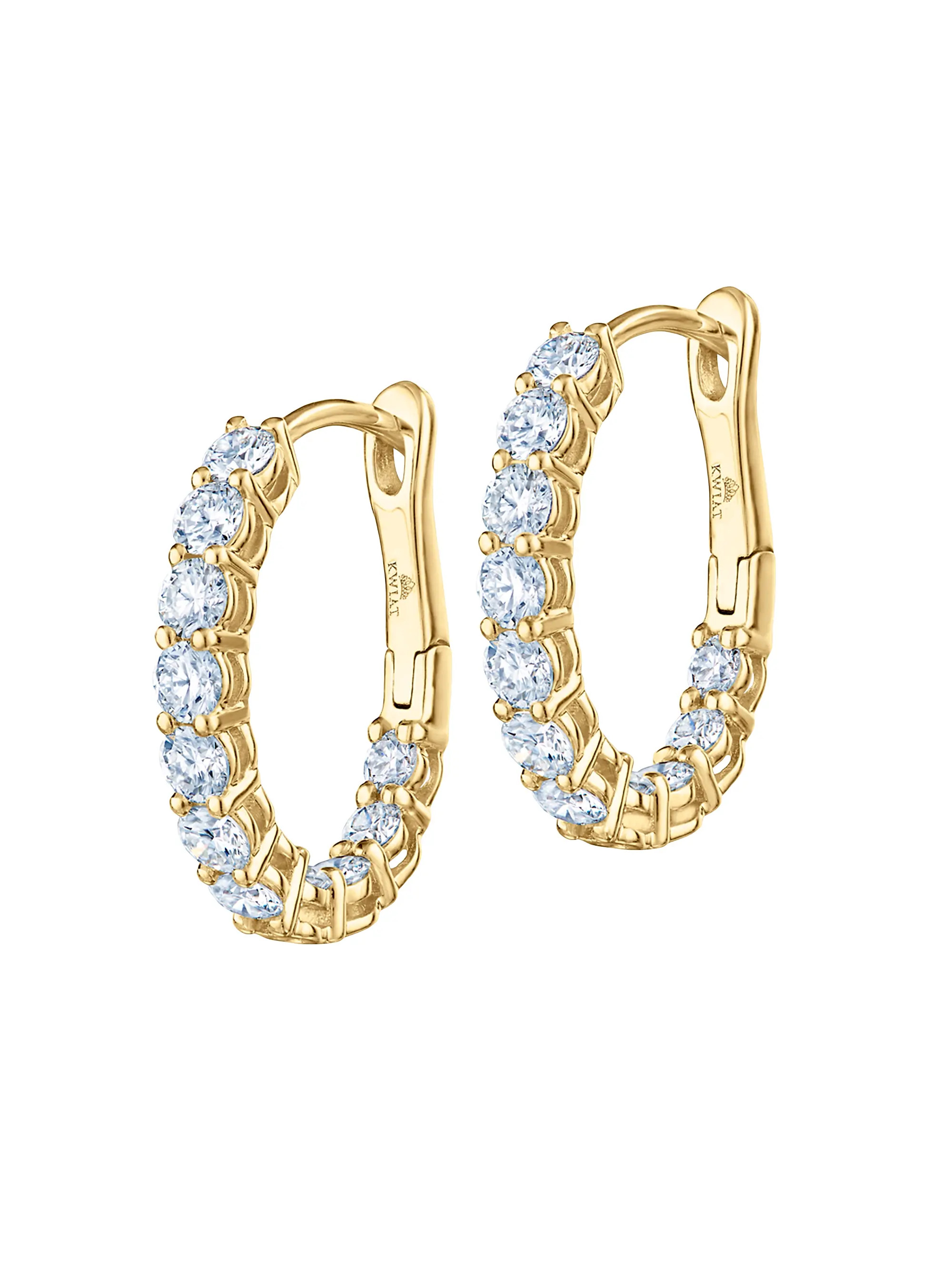 Kwiat18K Yellow Gold & 1.00 TCW Diamond Hoop Earrings | Saks Fifth Avenue