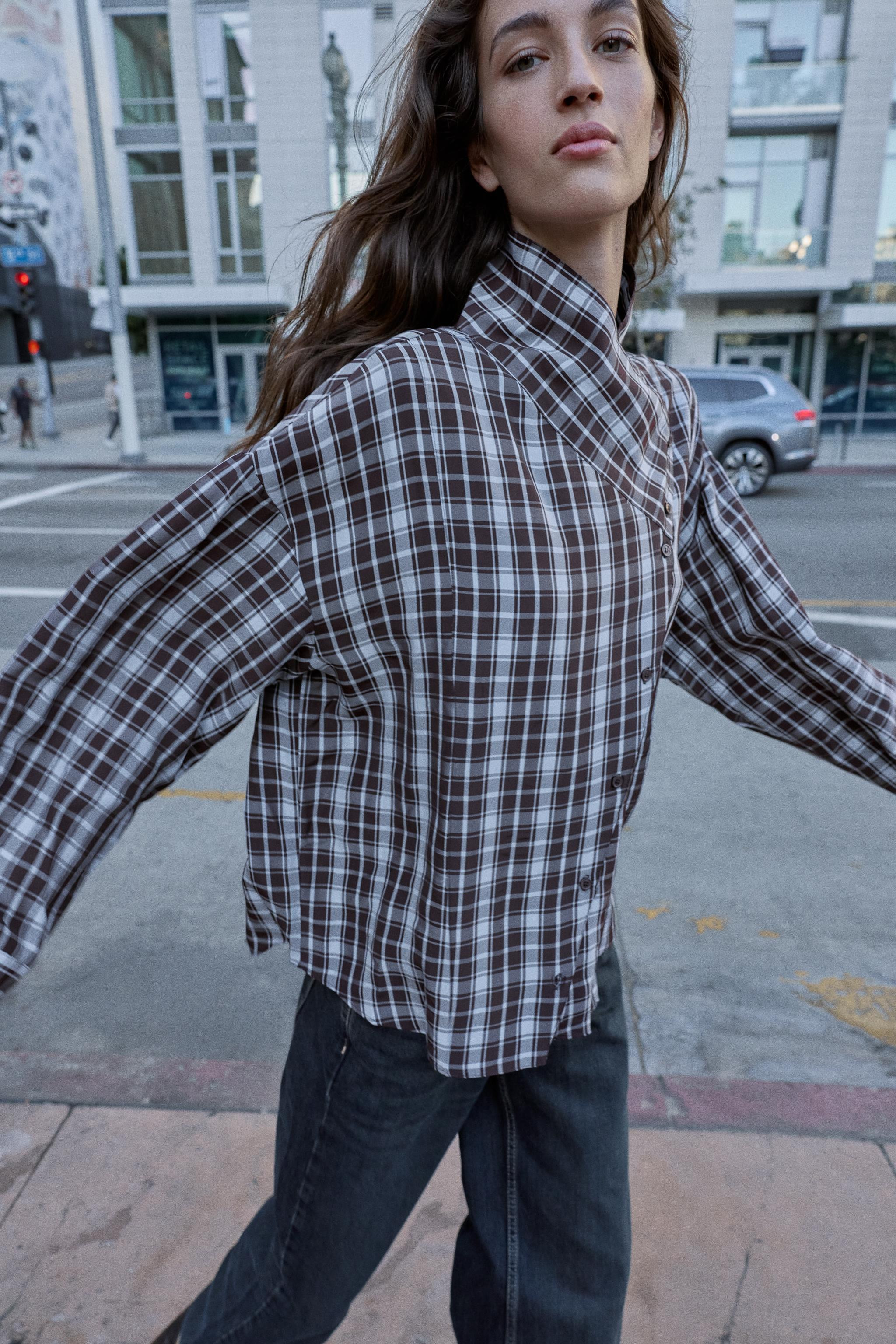 CHECK WRAP SHIRT | Zara UK
