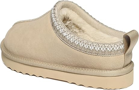 Litfun Women's Fuzzy House Slippers Genuine Suede Fluffy Winter Slipper Cozy Furry Warm Shoes Ind... | Amazon (US)