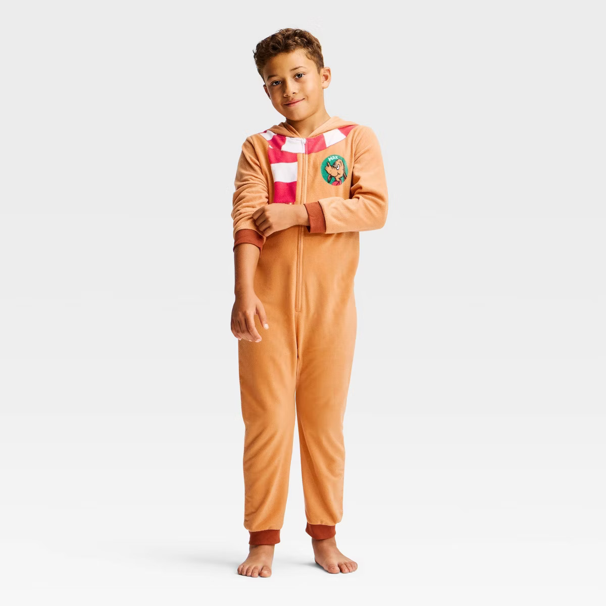 Boys' The Grinch Holiday Max Union Suit - Brown XS | Target
