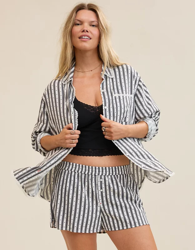 Aerie Flannel Girl Boxer | Aerie