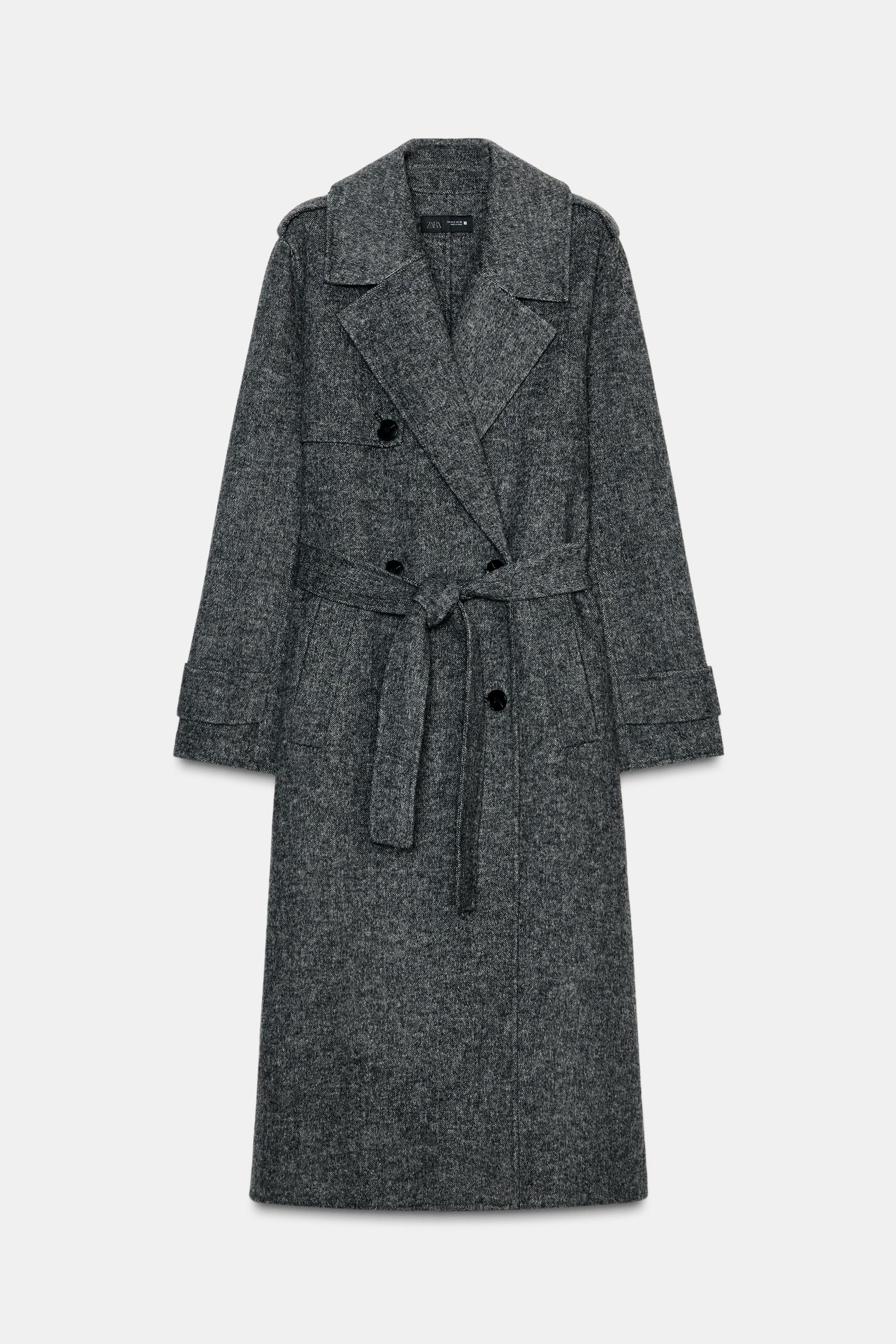 WOOL COAT WITH BELT | Zara US