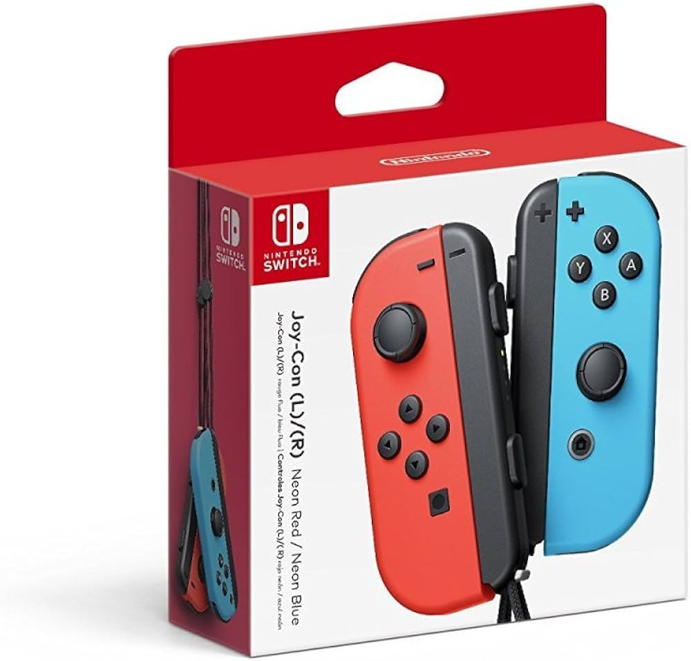 Nintendo Joy-Con (L/R) - Neon Red/Neon Blue | Amazon (US)