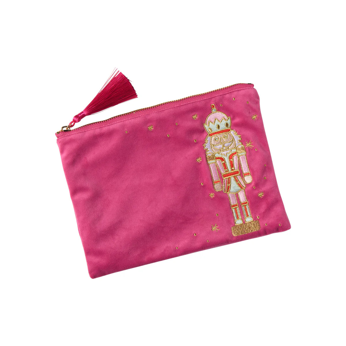 NUTCRACKER EMBROIDERED COSMETIC BAG | Over The Moon Gift