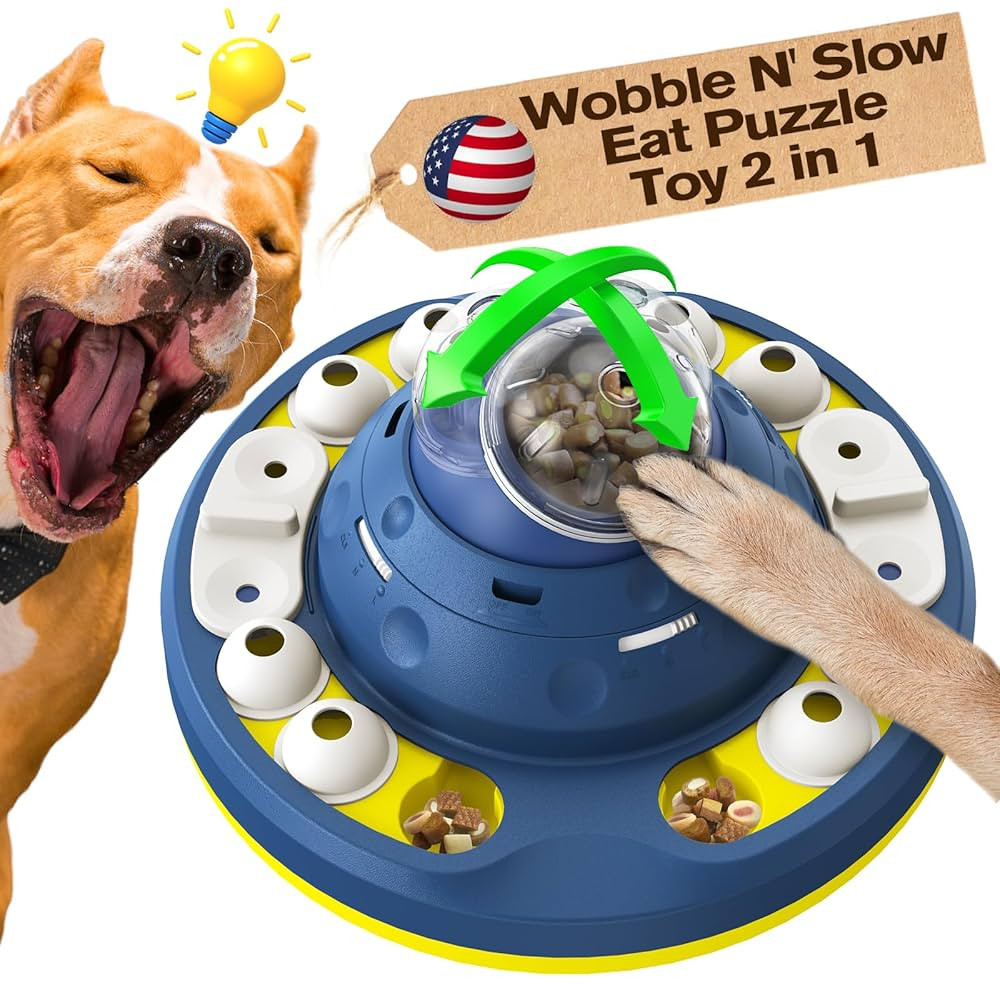 KADTC Level 2 in 1 Advanced Dog Wobble Puzzle Toy For Smart Small/Medium/Large Dogs Brain Mental ... | Amazon (US)