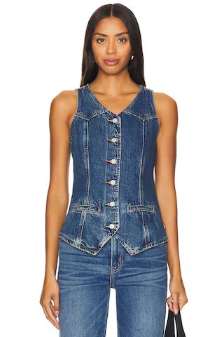 LEVI'S Longline Denim Vest in Enchantment from Revolve.com | Revolve Clothing (Global)