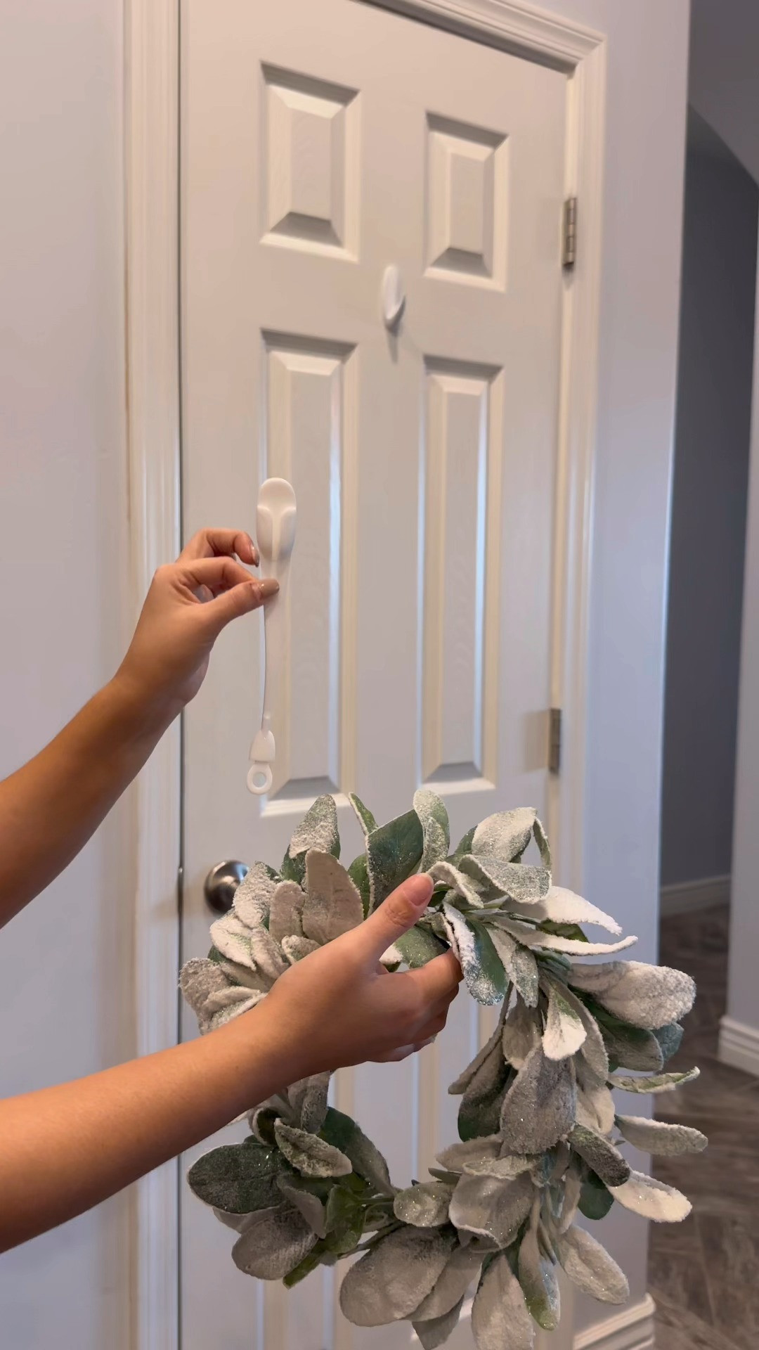 The best and most simple way to hang wreaths on kitchen cabinet doors or anywhere!  

 #LTKHoliday #LTKSeasonal #LTKHome