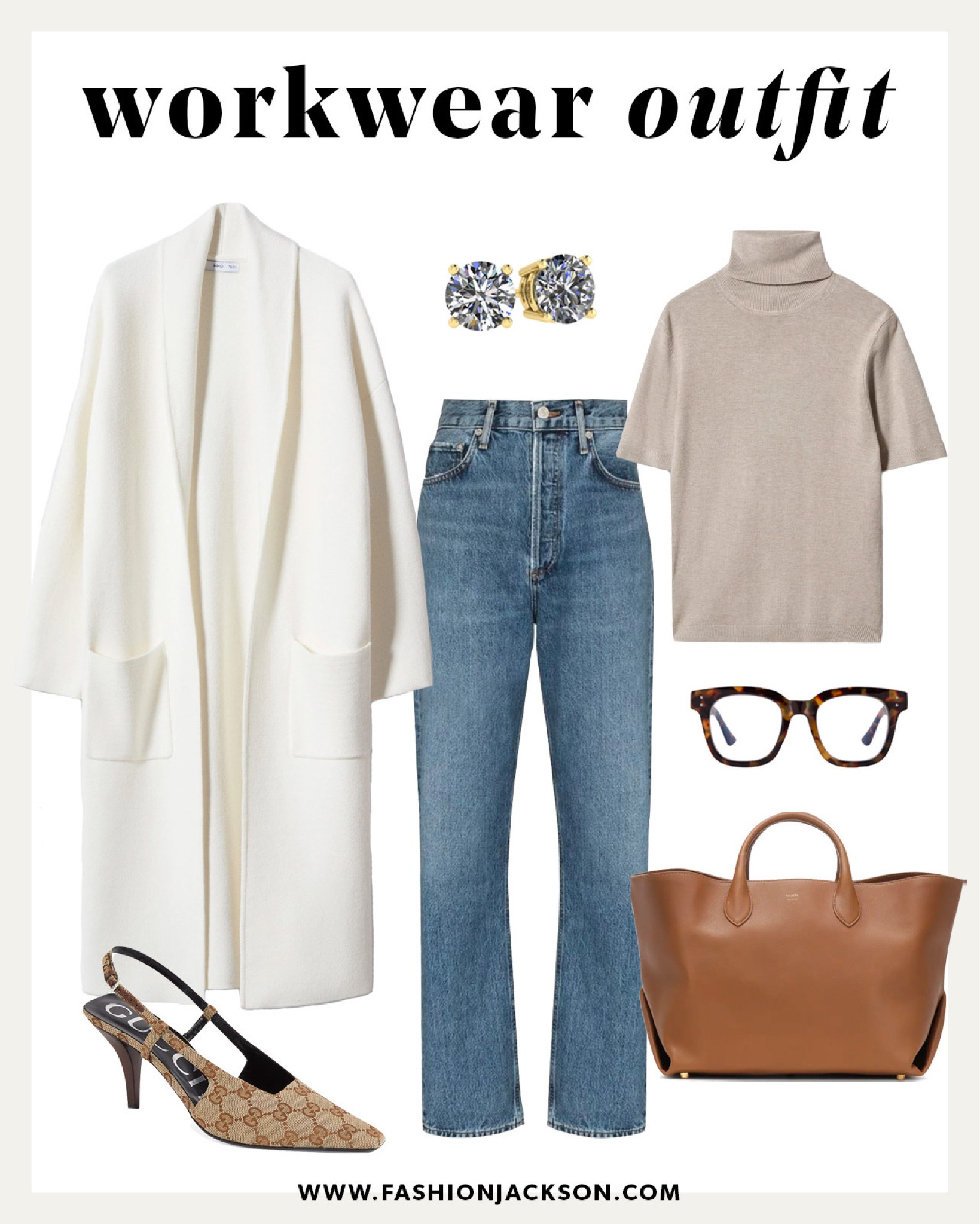 Workwear outfit idea #workoutfit #businesscasual #coatigan #officeoutfit #winterwhite #winteroutfit #winterfashion #agolde #fashionjackson

#LTKunder100 #LTKworkwear #LTKstyletip