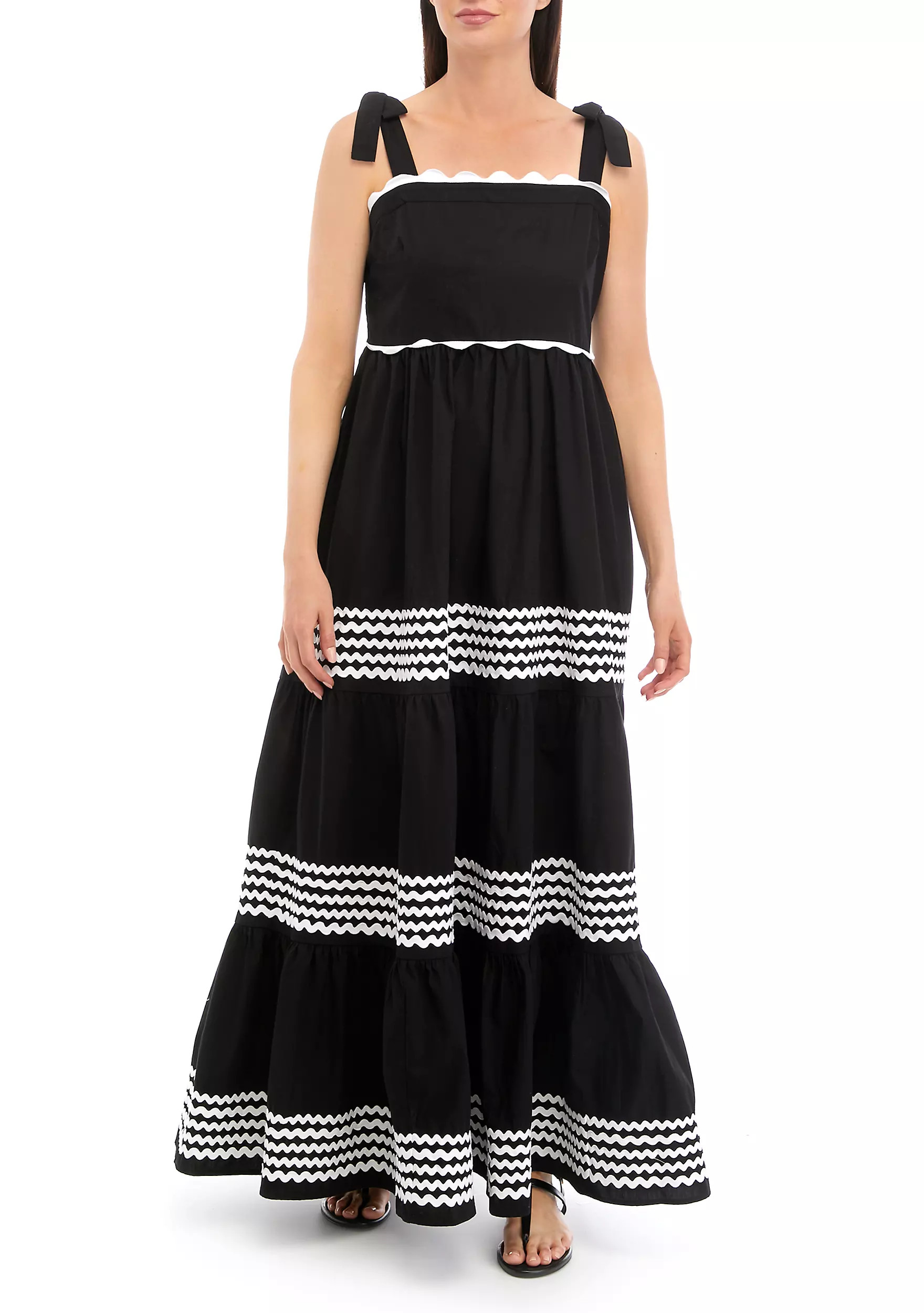 Women's Sleeveless Tiered Ric Rac Dress | Belk