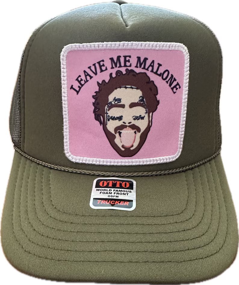 Hand Drawn Music Rap Post Posty Leave Me Malone Printed Pink Face Tattoo Embroidered Patch Trucke... | Etsy (US)