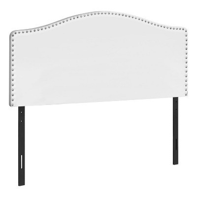 Monarch Specialties Bed Headboard Only Queen Size Bedroom Upholstered Pu Leather Look White Transitional | Target