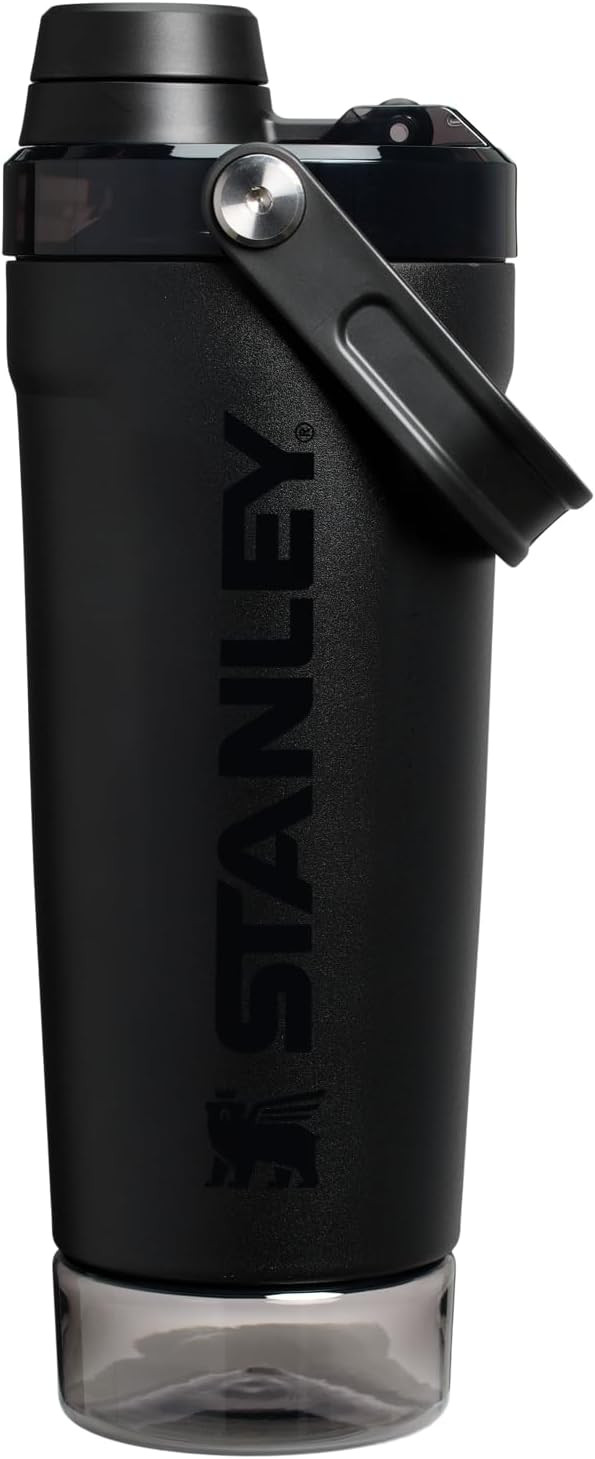 STANLEY Vitalize Shaker Bottle 20 oz | Leakproof Insulated Stainless Steel Shaker Cup | Base Stor... | Amazon (US)