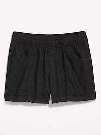 High-Waisted Linen-Blend Utility Shorts for Women -- 3.5-inch inseam | Old Navy (US)