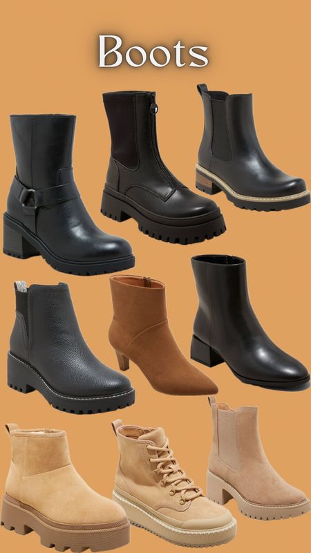 Boots on sale 

These are perfect for fall and winter - some cozy some dressy but all a great price! 

Boots | fall boots | winter boots | cold weather boots | target | on sale | Chelsea boots | black boots | brown boots | Sherpa lined boots 

#LTKshoecrush #LTKSeasonal #LTKfindsunder50