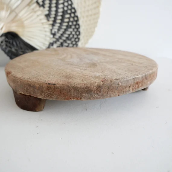 Authentic Indian Chapati Low Plate on Feet Rustic Rural - Etsy | Etsy (US)