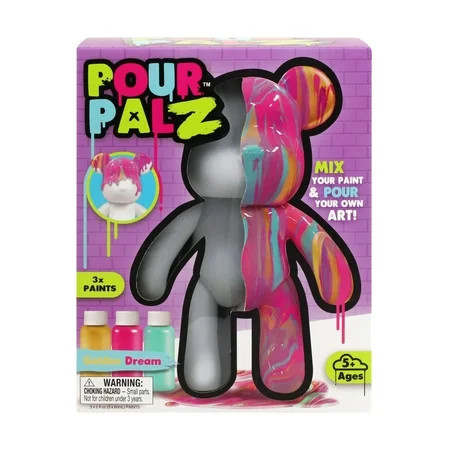 Pour Palz 9” Bear, Golden Dream, DIY Paint & Pour Craft Kit for Kids Ages 5+ | Walmart (US)