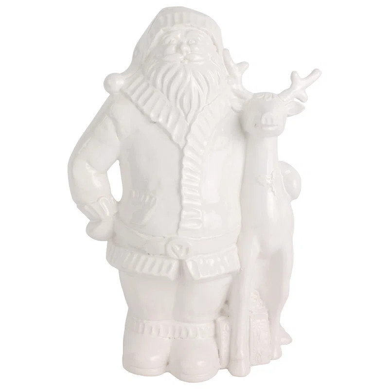 Pietra Natale Figural Santa With Deer | Wayfair North America