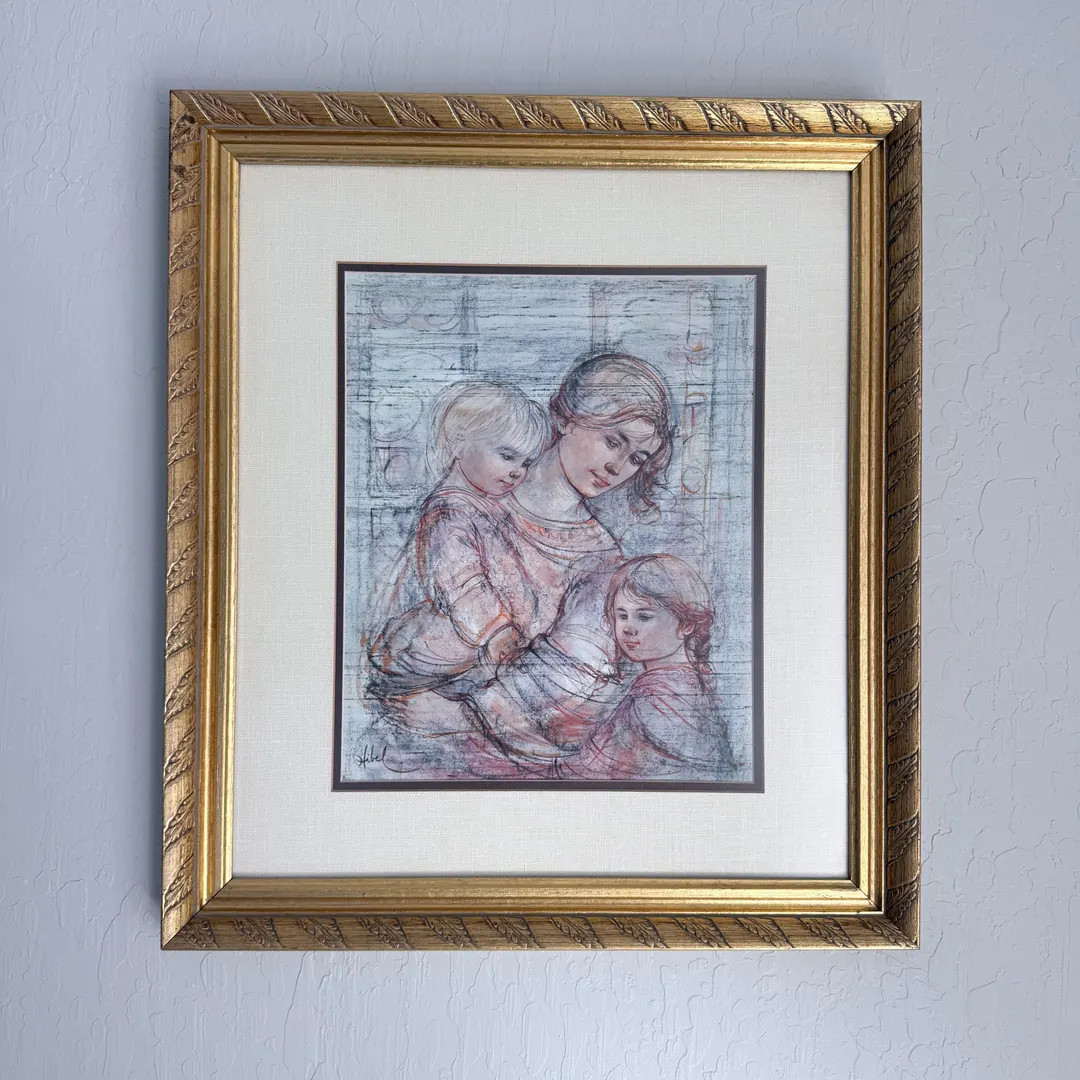Vintage Edna Hibel Mother and Two Children Framed Print | 1978 Limited Edition Art - Etsy | Etsy (DACH)