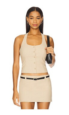 LIONESS Daydreamer Halter Top in Deep Wheat from Revolve.com | Revolve Clothing (Global)