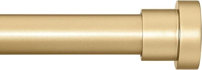 Briofox gold Curtain Rods for Windows 48 To 84 Inch, 1 Inch Heavy Duty Adjustable Curtain Rod Wit... | Amazon (US)