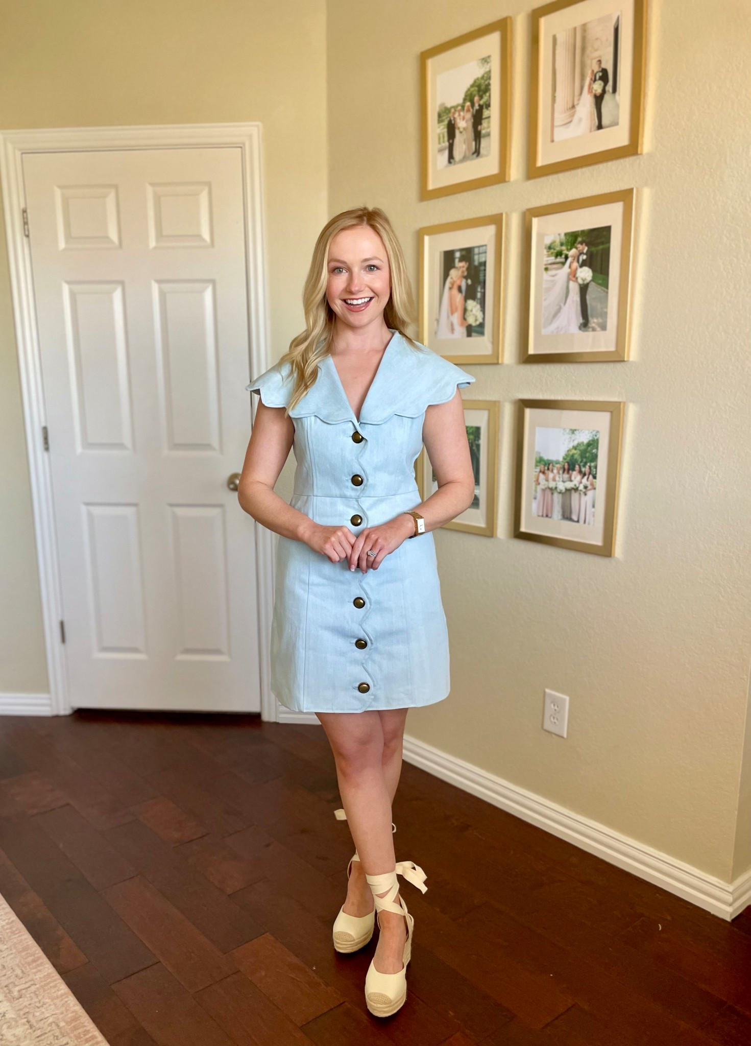 The most darling denim dress I ever laid eyes on! Wearing a size S 

#LTKFindsUnder100 #LTKStyleTip #LTKSeasonal