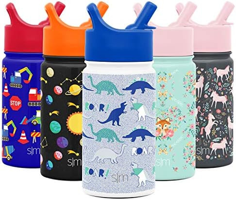 Simple Modern 14oz Summit Kids Water Bottle Thermos with Straw Lid - Dishwasher Safe Vacuum Insul... | Amazon (US)