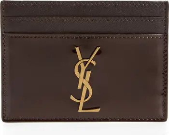 Saint Laurent Cassandre Leather Card Case | Nordstrom | Nordstrom