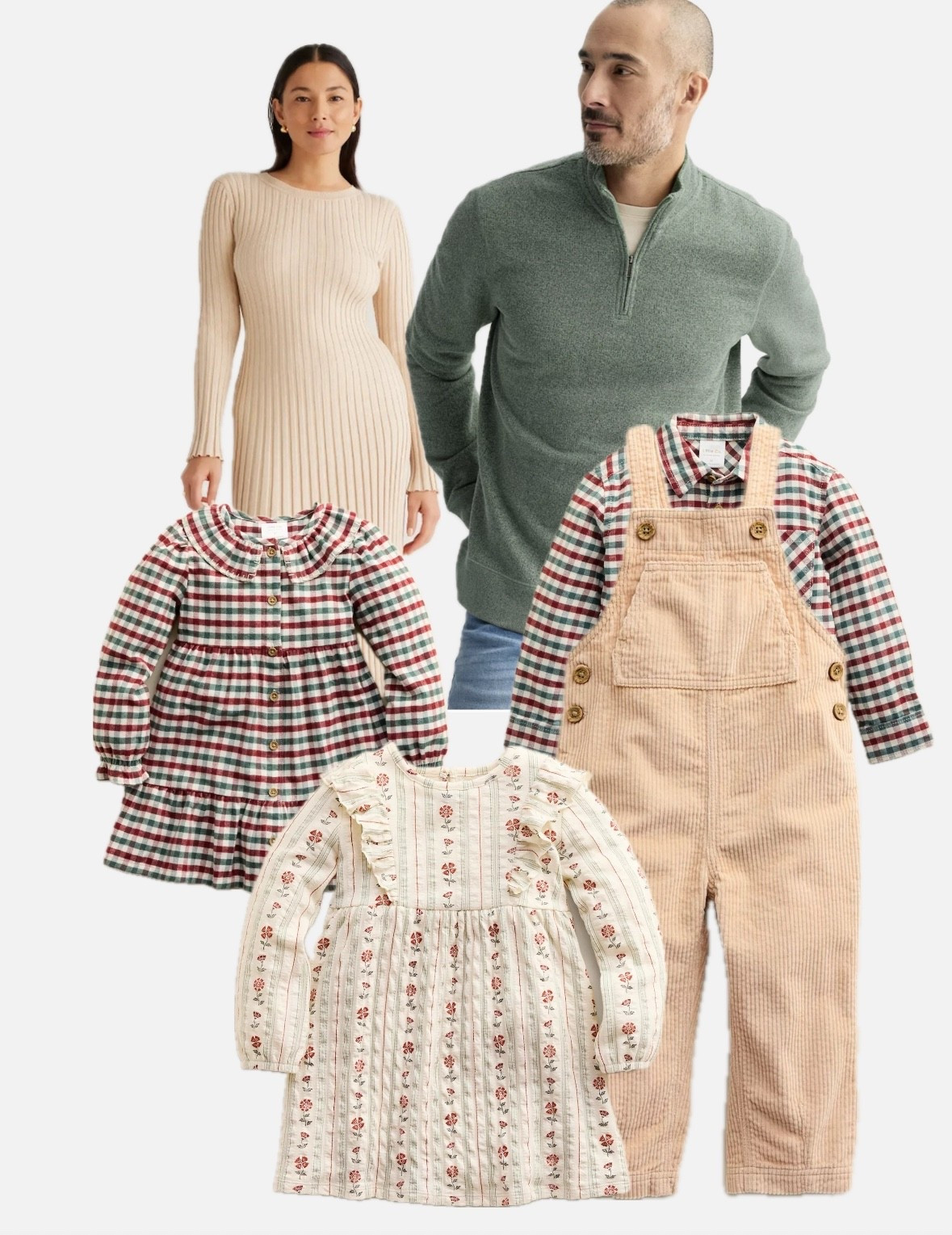 Fall and Christmas holiday photo outfits for family photos. Plaids, florals and overalls + sweaters

#LTKFamily #LTKSeasonal #LTKKids
