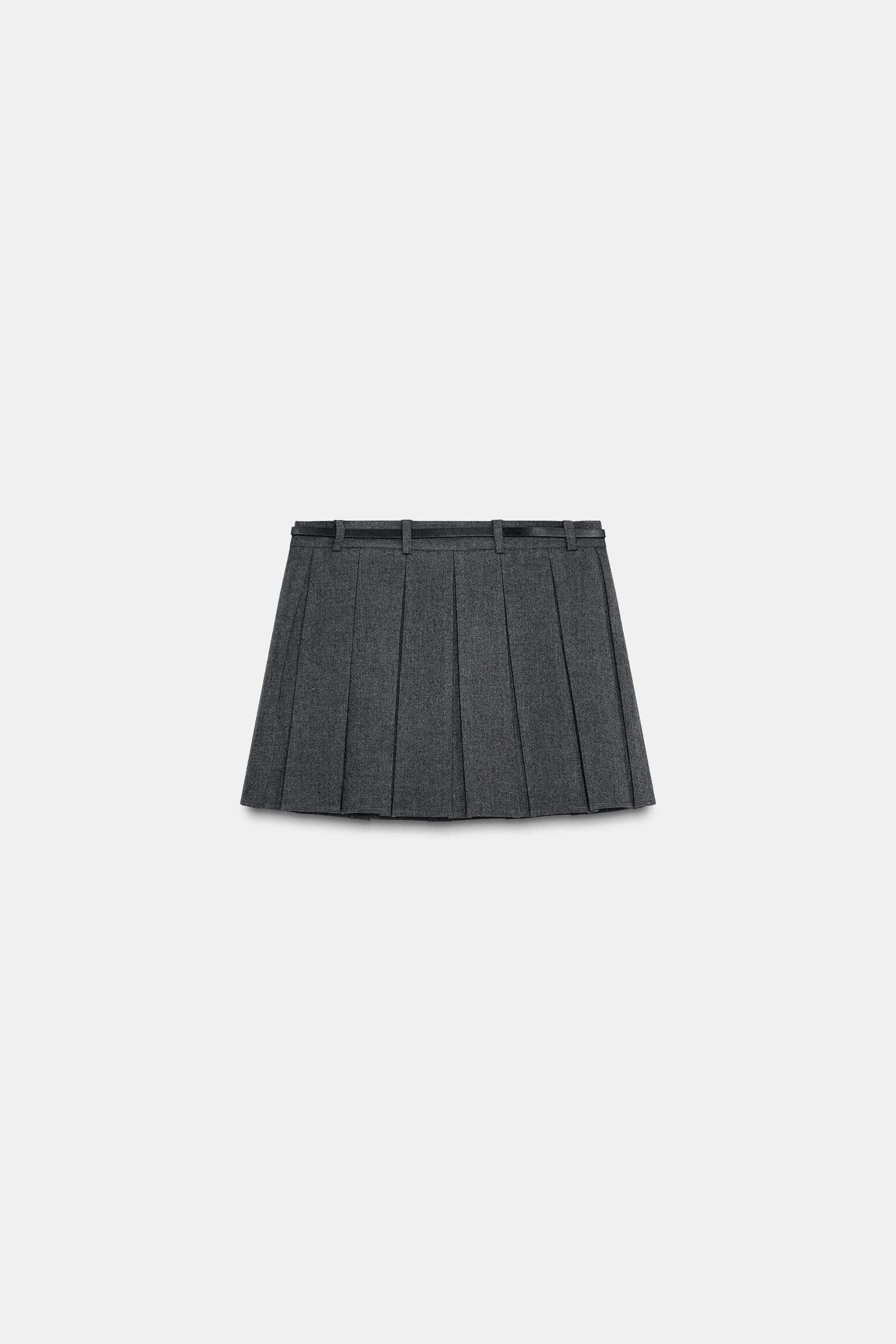 PLEATED SKORT WITH BELT | Zara UK