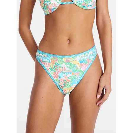 No Boundaries Mid Rise Bikini Bottoms, Women's XXS-XXL | Walmart (US)