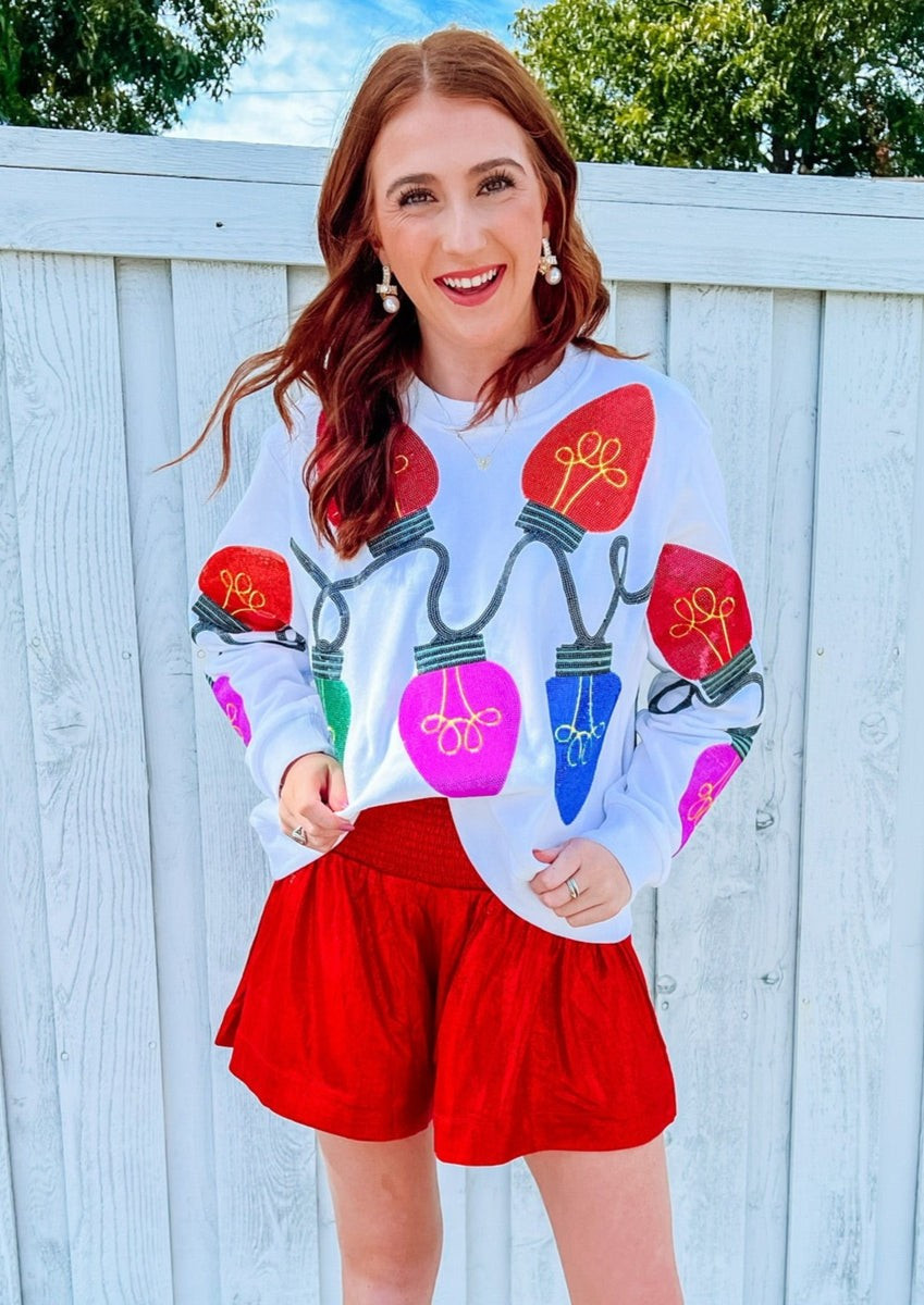 White Christmas Lights Sweatshirt | Southern Roots