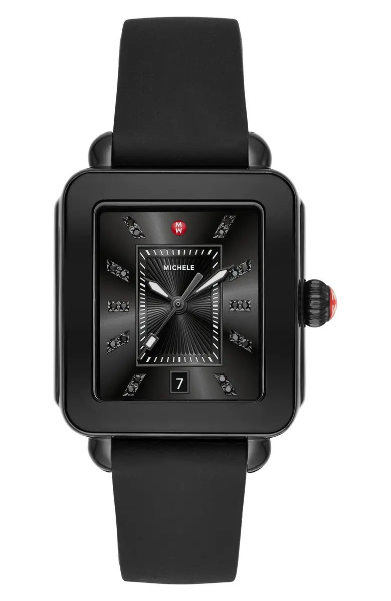 Deco Sport Watch Head & Silicone Strap Watch, 34mm x 36mm | Nordstrom