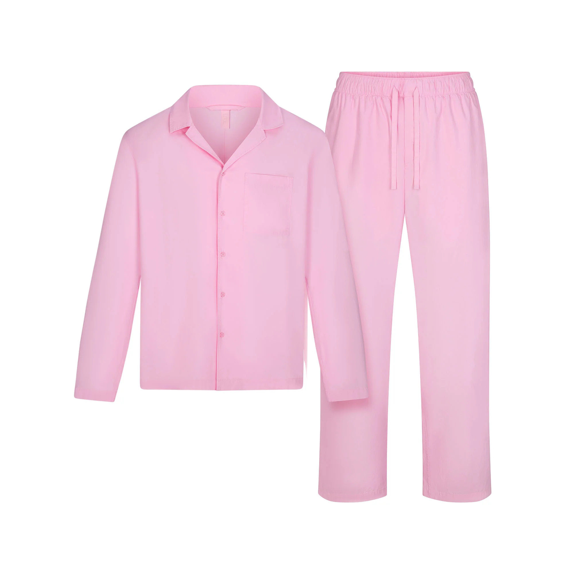 COTTON POPLIN SLEEP MENS LONG SLEEP SET | BUBBLE GUM | SKIMS (US)