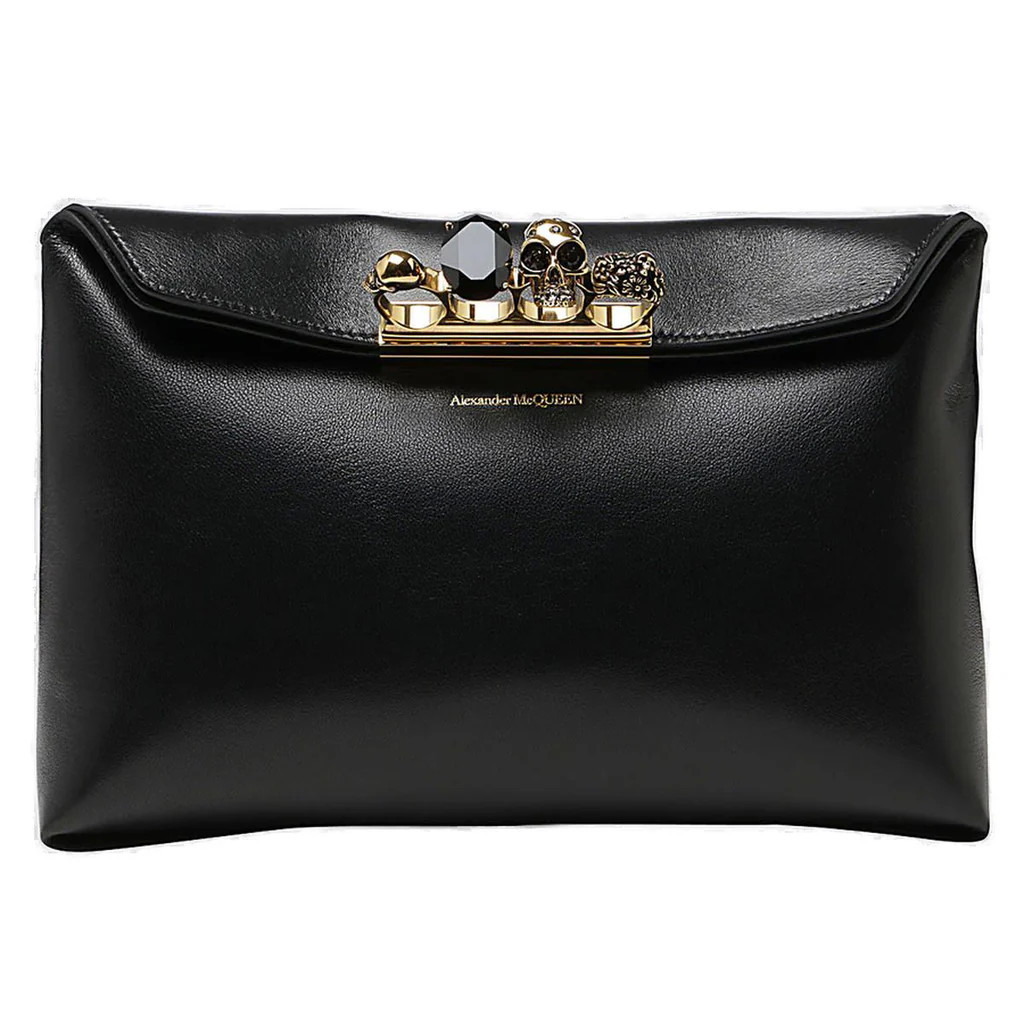 Alexander McQueen Skull Jewelled Pouch | Cettire Global