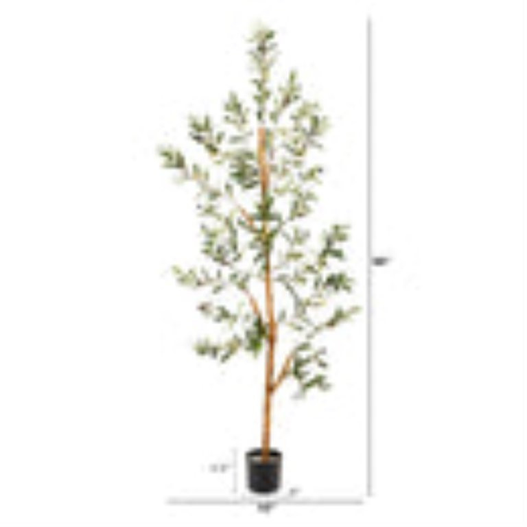 Nearly Natural 4.5' Olive Artificial Tree in Black Pot | Walmart (US)