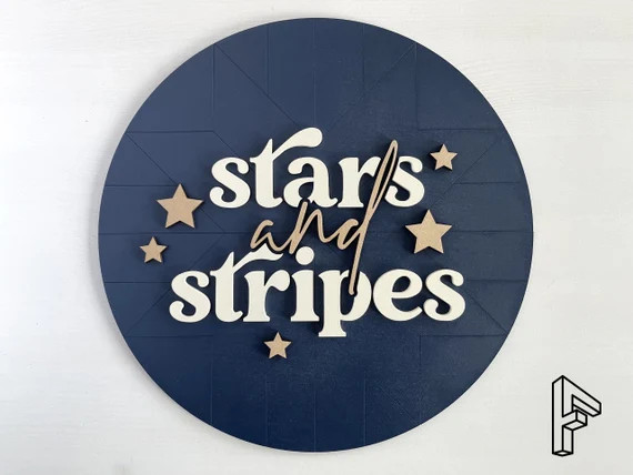 Stars and Stripes Sign  Fourth of July Sign  Patriotic Sign | Etsy | Etsy (US)